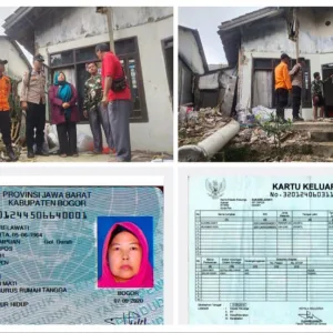 Polsek Ciawi Lakukan Pengecekan Korban Bencana Alam teras Rumah amburuk