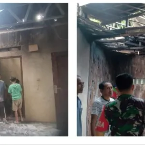 Polsek Megamendung Cek Lokasi TKP Kebakaran Rumah Warga di Desa Megamendung