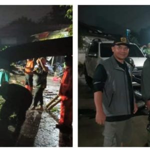 Polsek Cibinong Lakukan Pengecekan Terkait Musibah Bencana Alam Akibat Hujan Deras & Angin Kencang Disertai Petir Di Wilayah Hukum Polsek Cibinong