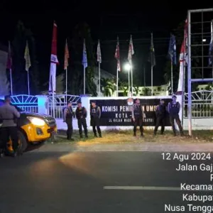 Jelang Pemilu 2024, Sat Samapta Polres Bima Kota Intensifkan Patroli di Kantor KPU