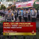 Kapolres Tanah Datar AKBP Simon Yana Putra, S.I.K., M.H. pimpin Apel Gelar Pasukan Operasi Zebra Singgalang 2024