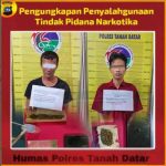 Dua Pelaku Lahgun Berhasil di Gelandang Petugas ke Polres Tanah Datar