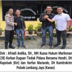 Afriadi Andika,SH.,MH : ” Kapolsek Lembang Jaya Diduga TIDAK Mencerminkan Sebagai Oknum Penegak Hukum.”