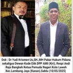 Sesalkan Kinerja Polsek Lembang Jaya dan Polres Solok Arosuka,Dr Yudi Krismen Pakar Hukum Pidana dan Ketua Pemuda Koto Laweh Angkat Bicara
