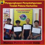 Nekat Pesta Sabu, 4 (Empat) Orang Laki-laki di Kecamatan Sungai Tarab Diringkus  Petugas