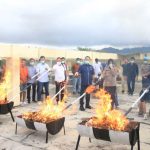 Polda Sumbar Musnahkan Barang Bukti Ganja 15,9 Kilogram di Mapolda Sumbar