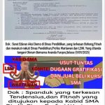 Dikonfirmasi Terkait Aksi,Surat Edaran dan Spanduk Kabid SMA Yang Terkesan Tendensius, Ananda Furqon Bungkam