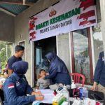 Dokkes Polres Tanah Datar Gelar Bhakti Kesehatan Bagi Korban Bencana Longsor dan Banjir Bandang