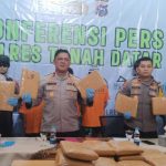 Polres Tanah Datar Ungkap Peredaran Narkoba Jenis Ganja, BB 27 Paket Besar Berhasil Di Amankan