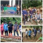Roni Mulyadi Turun Langsung Gotong Royong Bersama Jurnalis dan Warga Perbaiki Jembatan Darurat di Subarang Luak