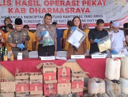 Konferensi Pers Perdana, Polres Dharmasraya Bongkar Hasil Operasi Pekat Jelang Ramadhan 1447 H