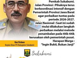 Jalan Rusak Jadi “Trending Topic” di Medsos, Kadis PU Sukabumi: Kualitas Pengerjaan Kini Jadi Harga Mati!