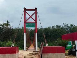 Dandim 0310/SSD Launching Jembatan Gantung Lubuk Botung Ampang Kuranji